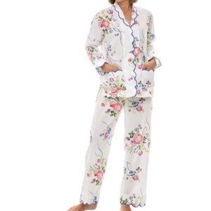 Heidi Carey Lila Rose Floral Scallop Trim Pajamas Sz XL NWOT